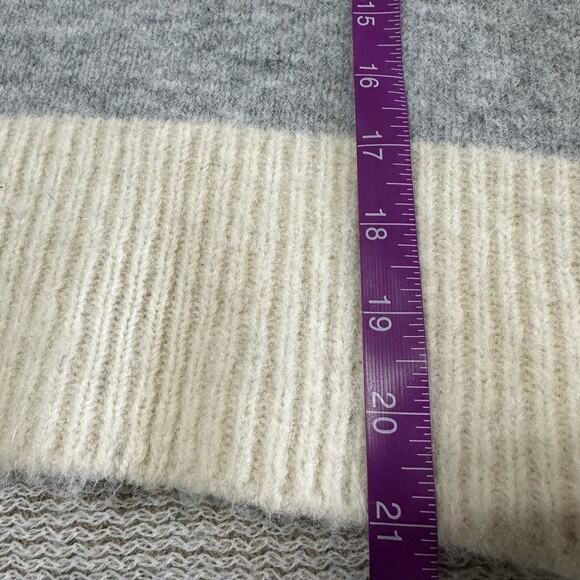 Zara Color Block Wool Blend Sweater Size M Mock Neck Oversized Boxy - Picture 6 of 6